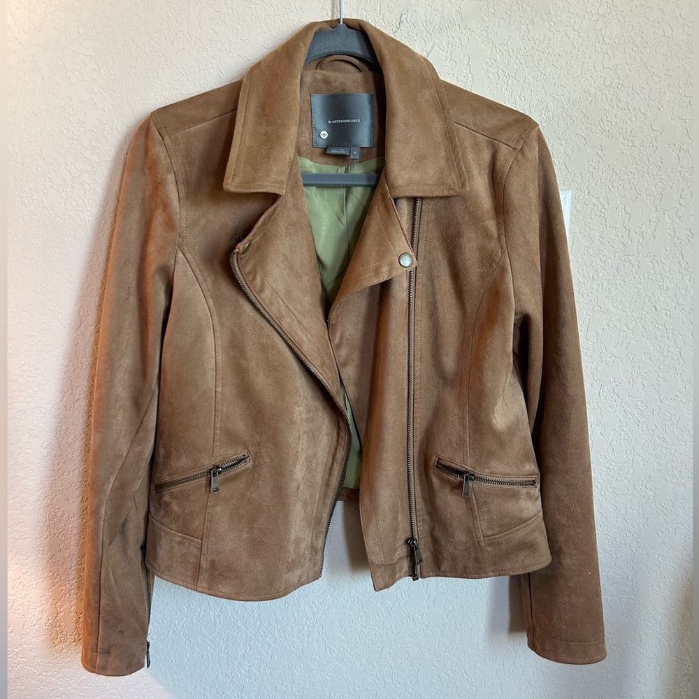 NWOT - Anthropologie Suede Brown Jacket - 
Small